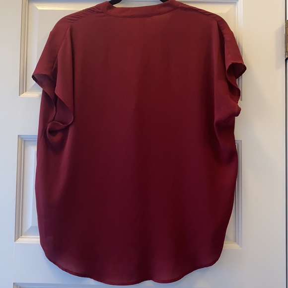 Maroon polyester blouse - Picture 3 of 3